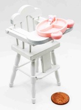 Puppenstube Babys Hochstuhl mit Teller und Löffel Maßstab 1:12 Miniatur P tumdee High Chair price