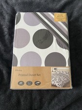 Textil Homeshop Bedrucktes Doppel Bettwäscheset Gepunktet Grau Und Weiß - Neu Schlafzimmer-Textilien & Dowry Set price