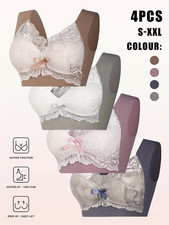 BH Bustier Bralette L XL  XXL ohne Bügel Push up  Schleife Spitze breite Träger Bustier price