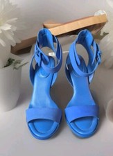 Schuh blaue Nubuk High Heel Sandalen, Größe UK 5, EU 38, US 7, AU 6. High-Heeled Schuhe price