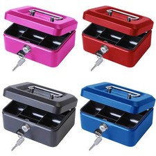 6" Zoll kleines Schlüsselschloss Kleingeld/Sparschwein Spardose Blech Safe rosa abschließbar Piggy Bank price