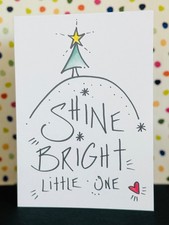 Shine Bright Little One - Weihnachtsbaum mit Stern - Grußkarte & Umschlag Envelope price