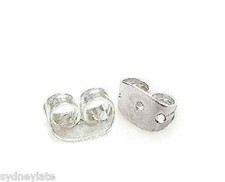 5 Paar versilberte Ohrring Rückseiten Schmetterling Rückseiten Schmuckherstellung Fundstücke Silver Earrings price