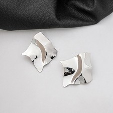 Metal Drop Earrings Irregular Pendants Geometric Earrings Personality Earrings Silver Earrings price