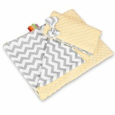 Doppelseitige Babydecke Grübchen Baumwolle 100x75 Creme Zickzack Baby-Quilt price