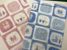 Sweet Dreams Quilt Panel Baby Buddies Schaf Bär Lama Baumwollstoff rosa blau Baby-Quilt price
