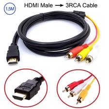 HDMI zu 3RCA Scart Adapter Kabel Audio Video TV Chinch Stecker Cable 1,5m RCA Cable price