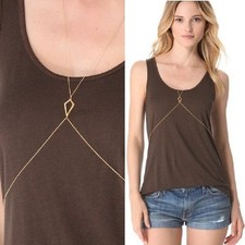 Körperkette Raute Bauchkette Body Kette Halskette Schmuckset Körperschmuck NEU Körperkette price