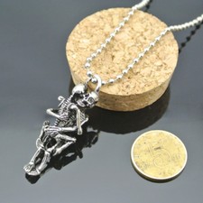 Hals-Kette Edelstahl SKELETT Paar Menschen Körper Schmuck Damen Herren Knochen Körperkette price