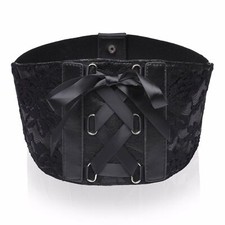 Weddecor Damen Corset Gürtel PU Leder Schwarz Stretch Taillengürtel Damen-Corset price