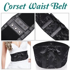 table-cloth-uk Damen Corset Gürtel Schwarz PU Leder Stretch 6mm Weite Damen-Corset price
