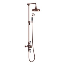 Traditionelles Thermostat Duschset Kupfer gebürstet Aufputz 200 mm Niederschlag Messing Shower Set price
