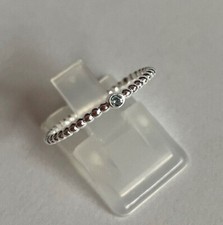 Silberring 925 Silber mit mini Swarovski Stein in blau, Gr. 44 bis 66 - fein Swarovski Ring price