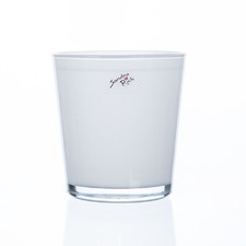 Orchideenvase Glas 13,5cm Orchideenglas Glasübertopf Blumentopf weiß WEISS Vase price