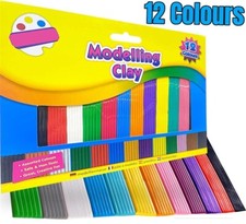 Kinder Modelliermasse Set Plastilin 12er Pack ungiftig Spielen Basteln & Gestalten 3+ Jahre Play Dough & Clay price