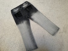 C&A Jeans Pailletten Capri Kurze Hose Mädchen Grau Schwarz Glitzer Shorts Gr 134 Mädchen-Capri Hosen price