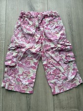 Capri - Hose Mädchen 140 Blumenmuster Bunt -Rosa Mädchen-Capri Hosen price