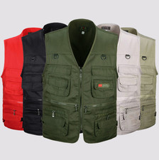 Herren Ärmellos Weste Mit Taschen Funktionale Wandern Outdoor-Angeln Weste Neu Herren-Weste price