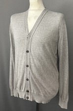 HACKETT CARDIGAN - GRAU KASCHMIR & BAUMWOLLE ITALIENISCHES GARN - Herren Größe M Herren-Cardigans price