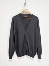 John Lewis Strickjacke Herren XL Grau Merinowolle V-Ausschnitt Made in Italy Feinstrick Herren-Cardigans price