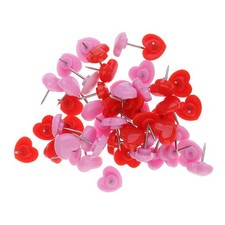 50 Stück Herzform Kopf Stecknadeln Reißnadeln Reißzwecken Pins & Thumbtacks price