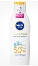 NIVEA SUN Babys & Kids Sensitive Protect Sonnencreme Lotion LSF50+ 200ml/5in1 Baby-Bodycreme price
