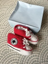NEU handgefertigte Babyschuhe Turnschuhe Turnschuhe Geschenkbox 0-6 Monate Neugeborenes Geschenk Baby-Babybooties price