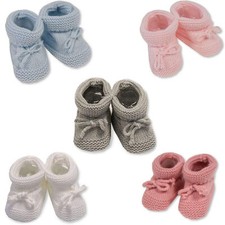 Neugeborenes Baby Stiefeletten gestrickte Schnürstiefel Junge Mädchen blau rosa weiß 0-3 Monate Baby-Babybooties price
