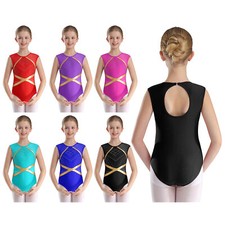 Mädchen Bodysuit Glänzend Overall Skinny Trikot Fit Kostüm Ballett Activewear Mädchen-Bodysuit price