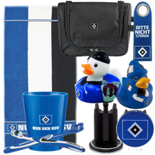 Hamburger SV HSV Handtuch, Waschbeckenstöpsel, Badeente, Zahnbürste, -becher Zahnbürste Holder price