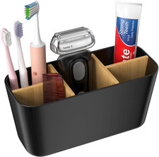 Toothbrush Holder, Zahnbürstenhalter Mit Bambus Trennwände, 5 Fächer Multifunkti Zahnbürste Holder price