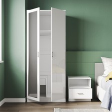 Schlafzimmermöbel Set Kleiderschrank mit Spiegel Kommode LED Nachttisch Schrank Schlafzimmer-Set price