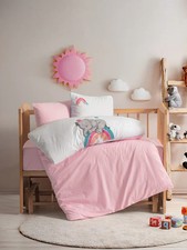 Baby Bettwäsche Set Bestickt Rosa 100x150 cm 100% Baumwolle Ranforce Baby & Kids' Zimmer-Set price