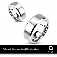 Ring Herren Damen Edelstahl Ehering Band Verlobungsring brushed Gebürstet Herren-Ring price