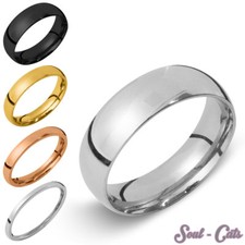 Ring aus Edelstahl Partner-Ringe rosé gold silber schwarz rotgold Damen Herren Herren-Ring price