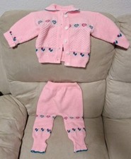 Mädchen Strickjacke Pullover Hose Strick 68 72 Mädchen-Strickjacke price