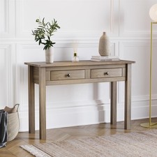 Konsolentisch mit 2 Schubladen Massivholz Kiefer Regal Vitrine Flur Aufbewahrung Möbel Console Möbel price