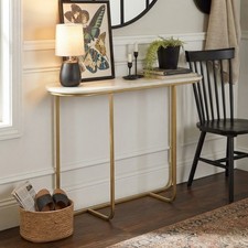 Moderner Konsolentisch mit Kunstmarmor und goldenen Beinen - 112 cm breit, platzsparend Console Möbel price