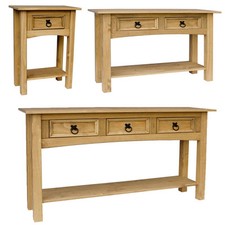 Konsolentisch Corona 1 2 3 Schubladen Regal mexikanisch massiv gewachste Kiefer Möbelschrank Console Möbel price