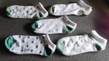 5 Paar Mädchen Sneakersocken  weiß grün GR.27-30 NEU Mädchen-Socken price