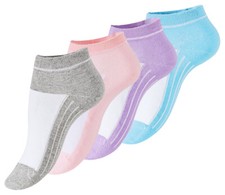 Sneaker Socken mit Rippsohle in Pastelltönen für Mädchen und Damen  im 4er Pack Mädchen-Socken price