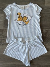 H&M Pyjama kurzer Schlafanzug gestreift Garfield* Gr. 146/152 Mädchen-Pyjama price