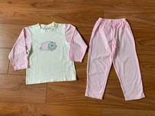 Pyjama Schlafanzug Gr. 110 Mädchen  mit Bär 100 % gekämmte Baumwolle Mädchen-Pyjama price