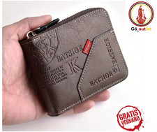 Herren Geldbörse Kurz PU Leder Vintage Look mit Münzfach & Kartenclip Unisex Geldbörse price