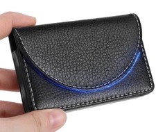 Kreditkartenetui schwarz Leder, Visitenkartenetui , Kreditkartenbox , Geldbörse Unisex Geldbörse price