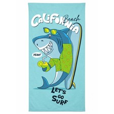 Strandtuch CALIFORNIA BEACH - blau - 80x160 cm Handtuch Badetuch Beach Handtuch price