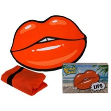 Handtuch  Strandtuch 120 x 170 cm Kussmund Liegetuch Badetuch Beach rot  Reise Beach Handtuch price