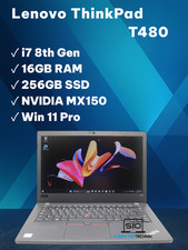Lenovo Thinkpad T480 i7-8650u 16GB RAM 256GB SSD FHD IPS 2x Akkus NVIDIA MX150 Laptop price