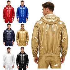 Herren Regenmantel Jacke Wasserdichter Mantel Windjacke Kapuzenpullover Party Herren-Regenmantel price