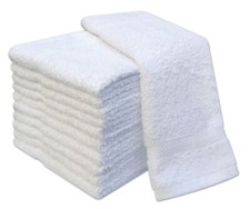 12 Stück weiße Gesichtstücher Handtücher 100% Baumwolle Flanell Waschlappen Handtuch Machine price